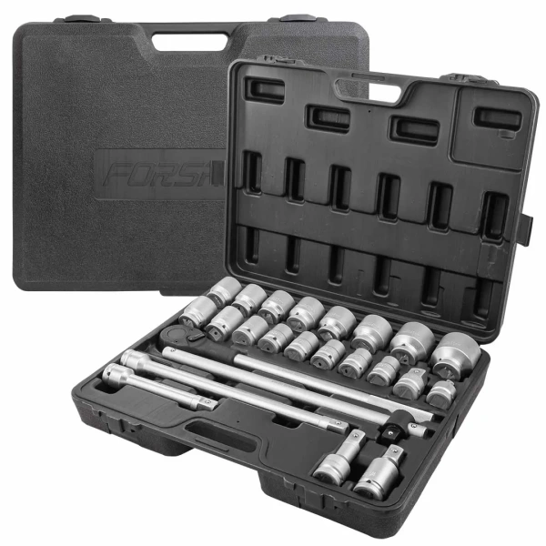 Набор инструментов 24пр. 3/4''(12гр.)(17,19,21,22,24,27,30,32,33,34,35,36,38,41,46,50), в кейсе