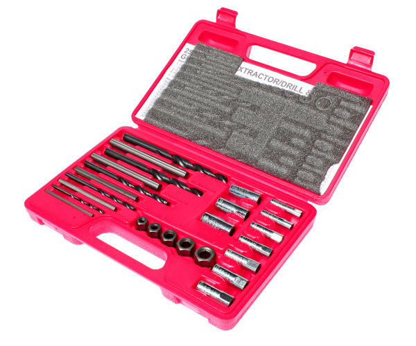 Набор экстракторов для поврежденных болтов JTC 4733 (5-16 мм, 25 предметов в кейсе)