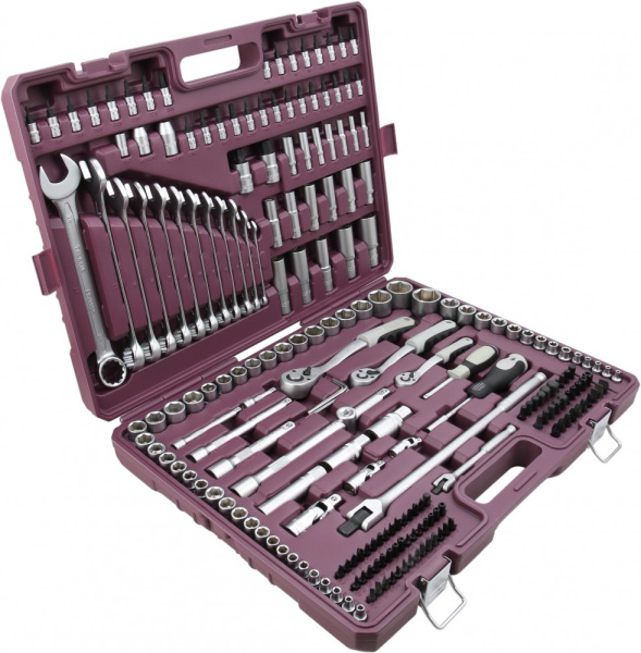 Набор инструмента универсальный Thorvik TS217 (1/4", 3/8", 1/2"DR, 217 предметов)