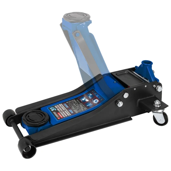 Домкрат подкатной гидравлический двухпоршневой 3.5т (h min 75мм, h max 505мм)