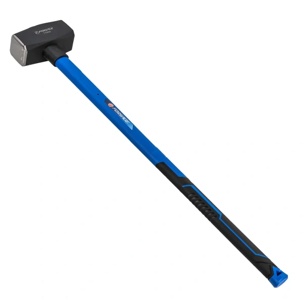 Кувалда с фиберглассовой ручкой и резиновой противоскользящей накладкой (5000г,L ручки-800мм)