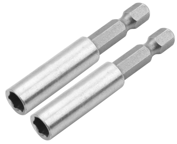 Набор держателей вставок (бит) 1/4" 60 мм магнитных для шуруповерта 2 предмета TOLSEN TT77861