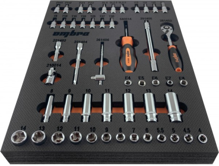 Набор головок торцевых Ombra OMT50STE, 1/4" DR с аксессуарами