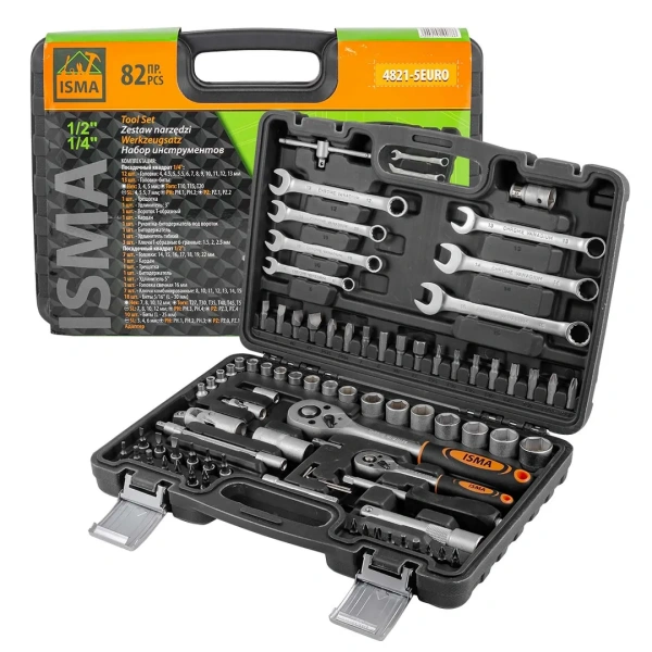 Набор инструментов 82пр. 1/2'', 1/4''(6гр.)