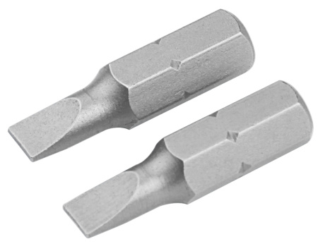 Набор вставок (бит) торцевых 1/4" Slotted 4,5х0,6 мм 25 мм 2 предмета TOLSEN TT20203