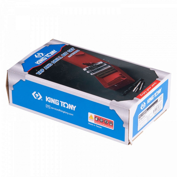 Набор метчиков и сверл KING TONY 11328SQ, HSS-G М3-М12, 28 предметов