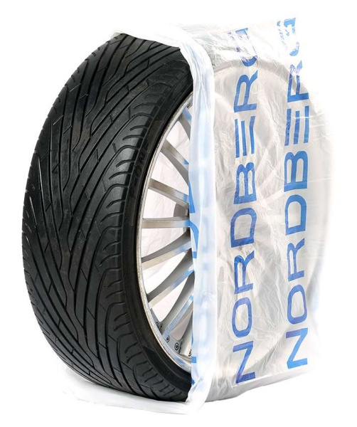 Пакеты для шин 100 шт ПНД 110х110 см 15 мкм белый с логотипом NORDBERG NTSB1115W