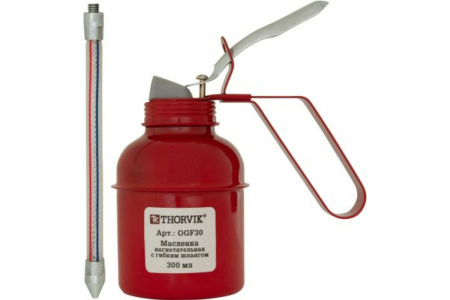 Масленка нагнетательная с гибким шлангом Thorvik OGF30, 300 мл