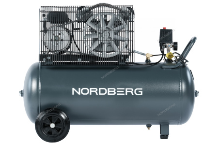 Компрессор поршневой с ременной передачей NORDBERG NCP100/360A (220В, ресив. 100л, 360л/мин)