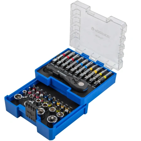 Набор бит и головок с трещоткой 1/4''41 пр.