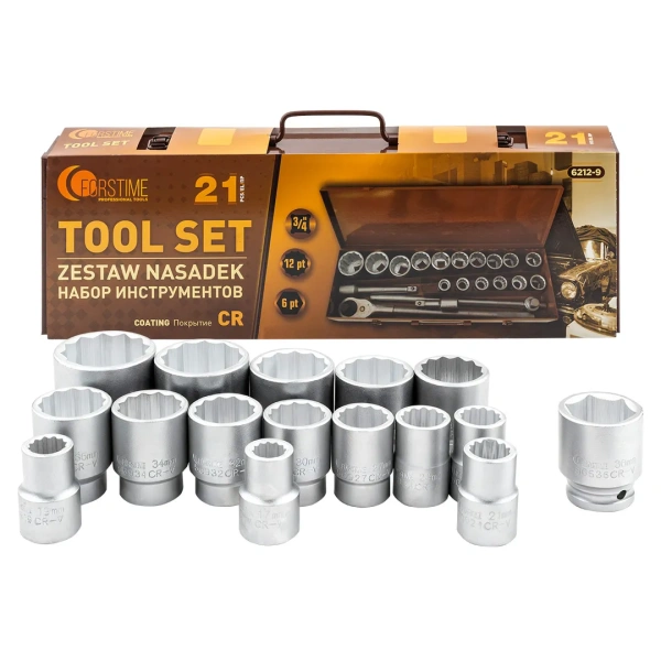 Набор инструментов 21пр. 3/4''6гр 12гр