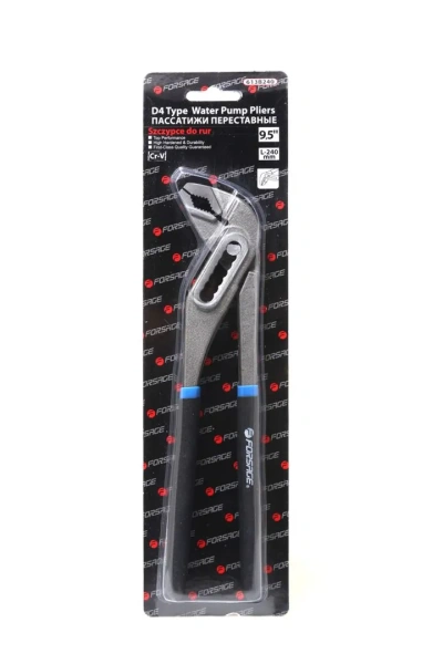 Пассатижи переставные сантехнические Cr-V 9.5''-240мм, в блистере