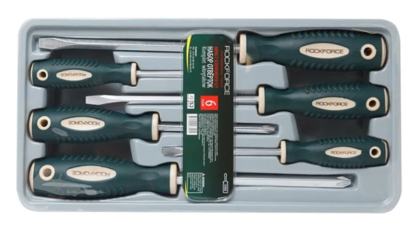 Набор отверток магнитных ''Profi''S2, 6пр. (PH:1x75, 2x100, 3x150мм, SL 5.5х100, 6.5х150, 8х175мм)в лотке