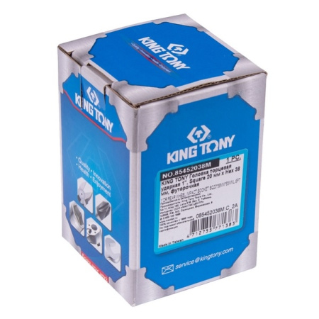 Головка торцевая ударная KING TONY 85452038M, 1", Square 20 мм х Hex 38 мм, футорочная