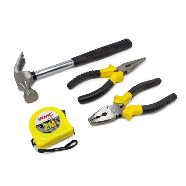 Набор инструментов 18пр(плоскогубцы,утконосы,нож,рулетка,отвертки,шестигранники,молоток,ножницы,изолента)