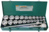 Набор головок торцевых S04H6327S, 3/4"DR, дюймовых 12 гр. SAE 7/8"--2", метрических 6 гр. 22-50 мм,  27 предметов
