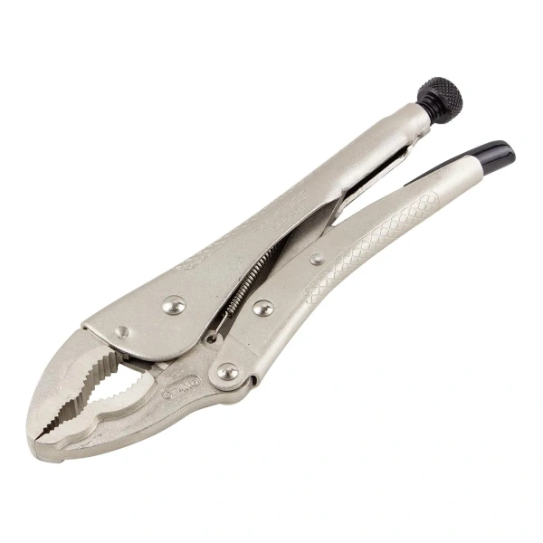 Зажим гейферный с двойным овальным захватом 10''-250мм, в блистере