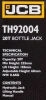 Домкрат бутылочный 20т с клапаном (h min 235мм, h max 445мм, ход штока-150мм, ход винта-60мм)