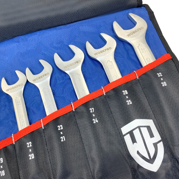 Ключи рожковые двусторонние набор 12шт (6-32мм) WP202507 WORKPRO