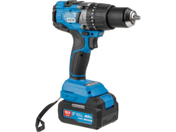 Аккум. дрель-шуруповерт BULL SR 1805 в чем. XLTpro, 2х4 А*ч, БЕСЩЕТ., 18 В, 120 Н*м, БЗП(мет.) 13 мм
