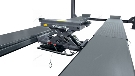 Подъемник четырехстоечный NORDBERG 4450_MG(M), 5 т, c ручной траверсой 3 т N433, для сход-развала, механическое снятие