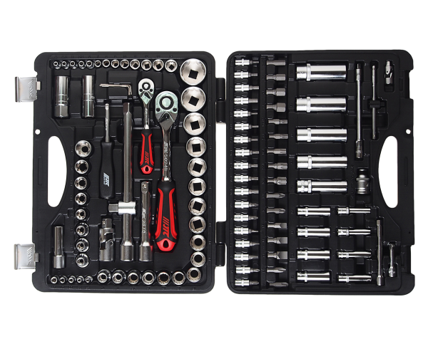 Набор головок торцевых, бит и бит-головок JTC T110B-B72 (1/4", 1/2", 110 предметов в кейсе)