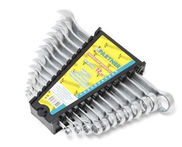 Набор ключей комбинированных 12пр.(6,8,10,12-19,22), в пластиковом держателе