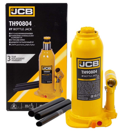 Домкрат бутылочный 8т с клапаном - JCB-TH90804