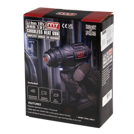 Аккумуляторный термофен MIGHTY SEVEN DHG-101 (18 В, без аккумулятора и ЗУ)
