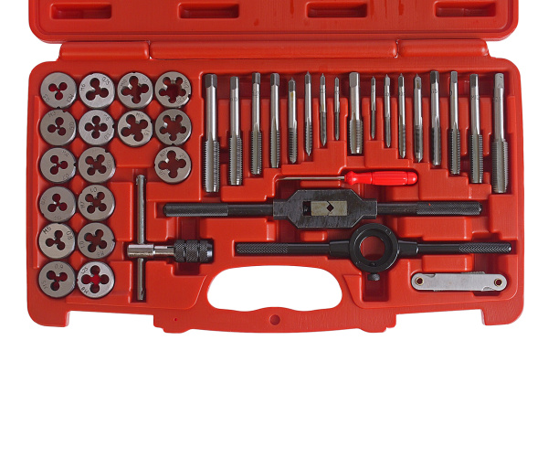 Набор метчиков и плашек JTC 3432A (40 предметов в кейсе)