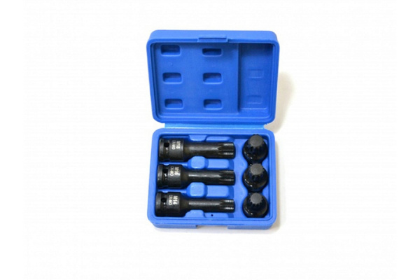 Набор торцевых насадок для болта задней ступицы МАСТАК 100-42006, 1/2", для VAG, SPLINE, M14-M18