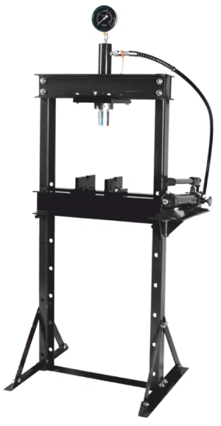 Пресс гидравлический с манометром напольный 12т, (раб. высота: 0-900мм, раб. ширина: 475мм, раб. стол:180х475мм, ход штока:175мм)