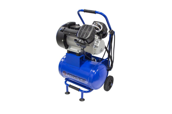 Компрессор 2-х порш, с прямым приводом PROFESSIONAL на тележке(220В,2.2кВт,50Гц,15А,ресивер20л,пр-ть 400л/м,раб.давл.0.8МПа,вес 44кгГАРАНТИЯ 18 МЕСЯЦ