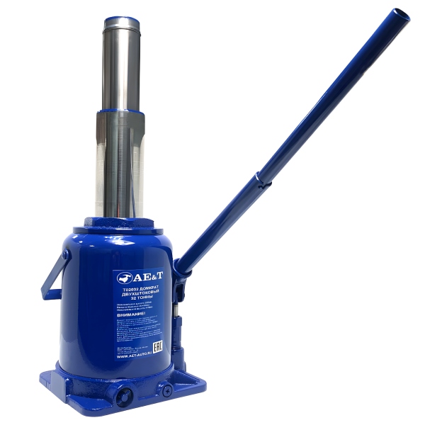 Домкрат бутылочный двухштоковый AE&T T02032 (32т)
