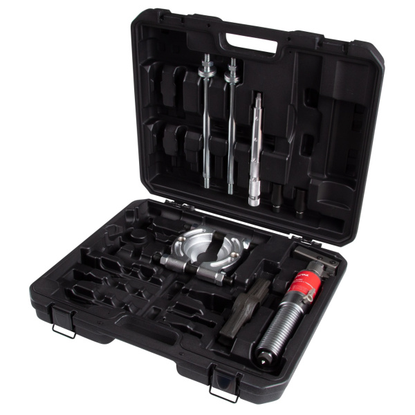 Съемник подшипников гидравлический 4 т до 110 мм сегментного типа с совмещенным насосом МАСТАК 104-19704