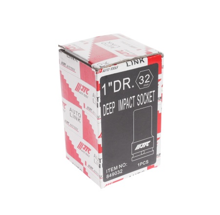 Головка торцевая ударная глубокая JTC 849032 (1", 32 мм, L=90 мм)