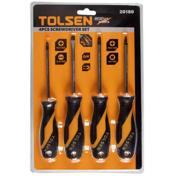 Набор отверток "GRIPro" 4 предмета TOLSEN TT20180