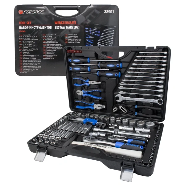 Набор инструментов 122 пр. 1/4'',1/2''(6гр.)(4-32мм)