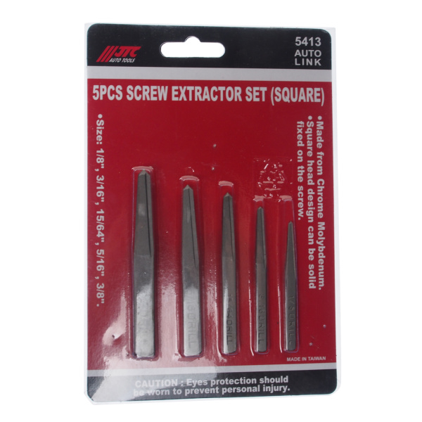 Набор экстракторов забивных JTC 5413 (1/8"-3/8", 5 предметов)