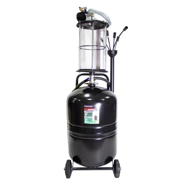 Установка пневматическая для удаления отработанного масла с индикатором заполнения(бак-60л,предкамера-10л,5 щупов,t:60-80гр,пр-ть:3л/мин)