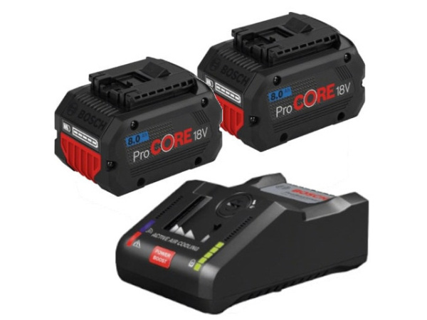 Комплект аккумулятор 18.0 В ProCORE18 V 2 шт. + зарядное устройство GAL 18V-160 C (Набор ProCORE18 V 8,0Ah 2 шт. + GAL 18V-160 C) (BOSCH)