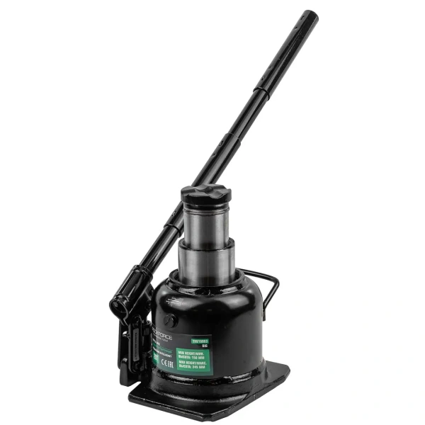 Домкрат бутылочный двухштоковый 20т с горизонтальным расположением ручки (высота подхвата -150мм, высота подъема - 245мм)