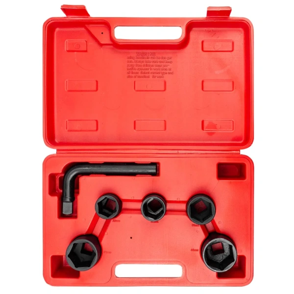 Набор инструментов 6пр. 3/4''(6гр.) (30, 32, 36, 41, 46 мм + вороток 200мм) в пласт. кейсе