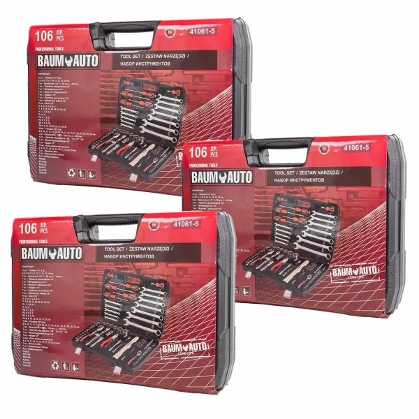 ( 3 K-T ) Набор инструментов 106пр. 1/4'' 1/2'' (6гр.)(5-32мм)