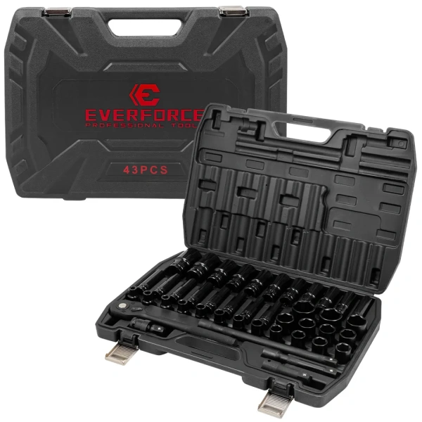 Набор инструментов 43пр. 1/2''(6гр)(8-32мм)