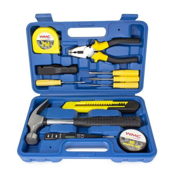 Набор инструментов 11пр.(плоскогубцы,нож,рулетка,отвертки,изолента,молоток)