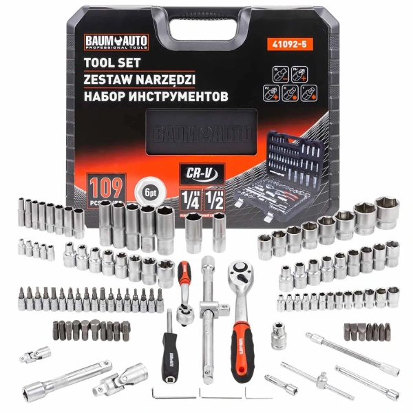 Набор инструментов 109пр. 1/4'', 1/2''(6гр.)