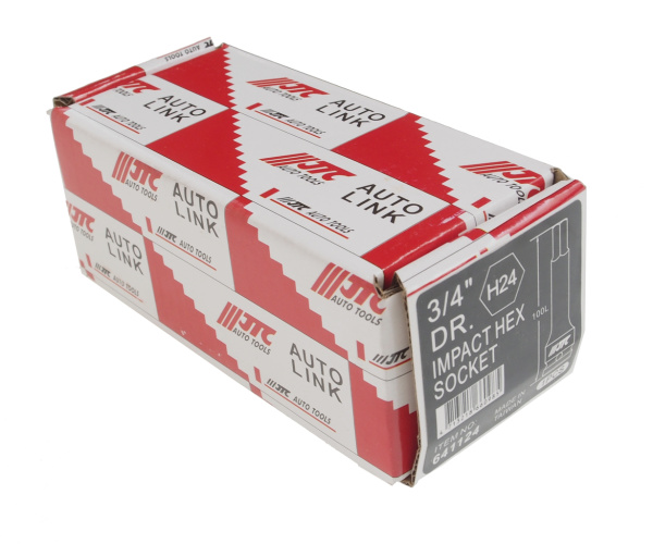 Головка торцевая ударная JTC 641124 (3/4", HEX, H24, L=100 мм)