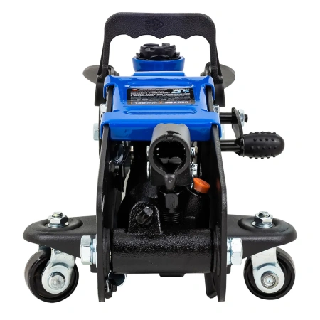 Домкрат подкатной гидравлический 2,5т с фиксацией (h min 140мм, h max 387мм) в кейсе с резиновой накладкой