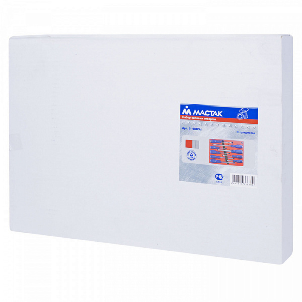 Набор отверток силовых, ложемент, 9 предметов МАСТАК 5-4009D